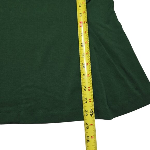 Ann Taylor Top Womens Medium Green Fit and Flare V Neck Blouse Stretch Career - Picture 5 of 11